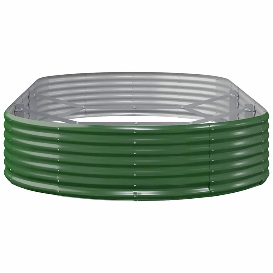 Lit surélevé de jardin Acier galvanisé 296x140x36cm Vert - 4