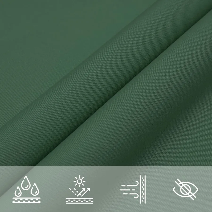 Voile de parasol tissu oxford carré 3,6x3,6 m vert foncé - 7