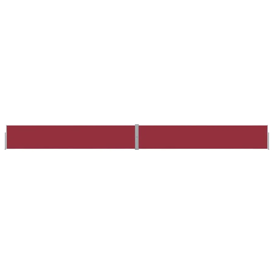Auvent latéral rétractable de patio 140x1200 cm Rouge - 3