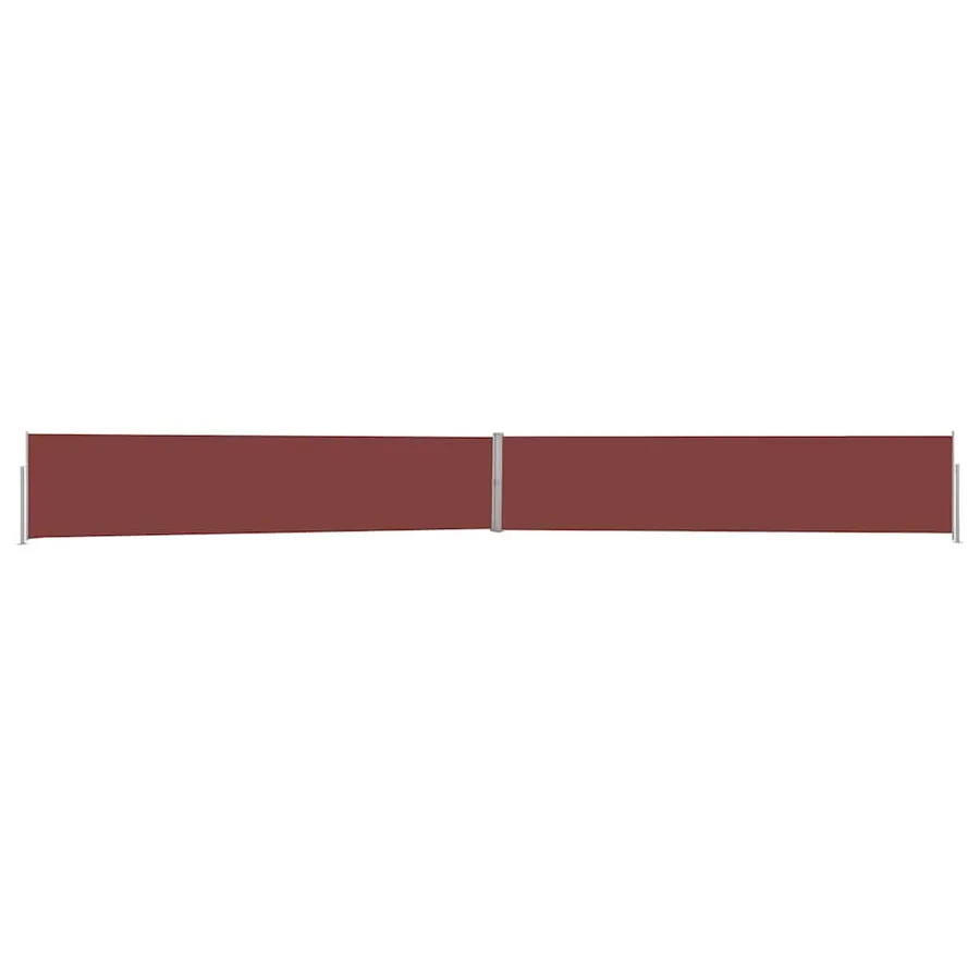 Auvent latéral rétractable de patio 140x1200 cm Marron - 2