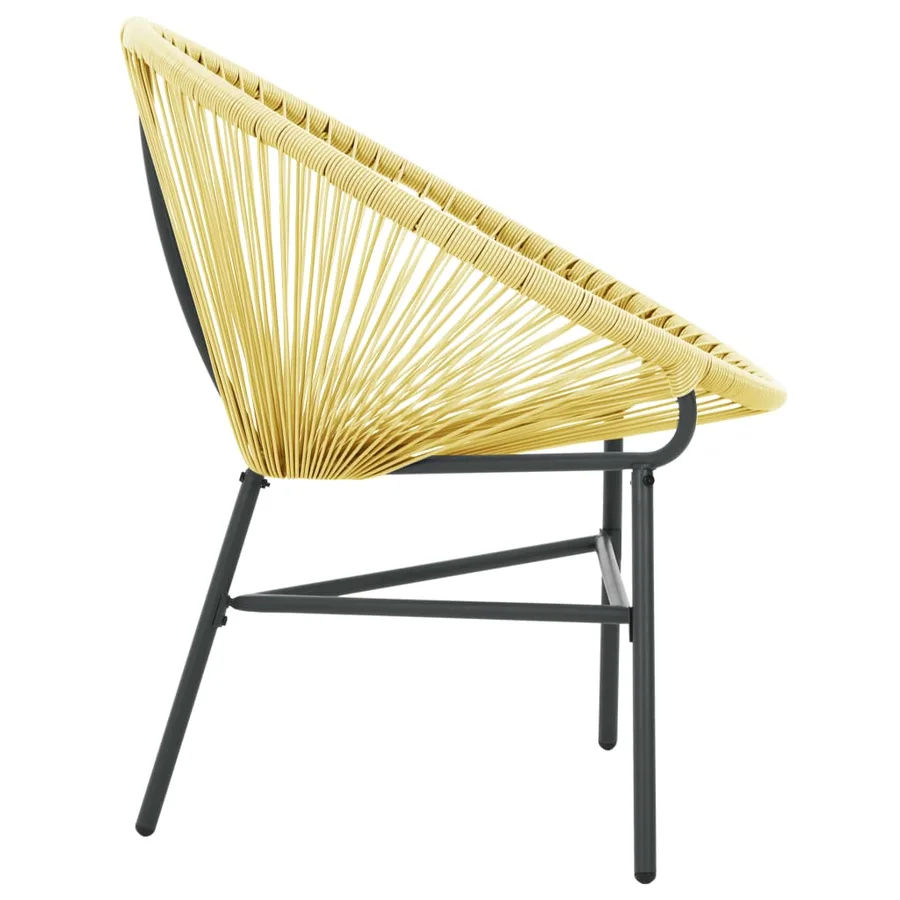 Chaise de jardin Acapulco Résine tressée Beige - 5