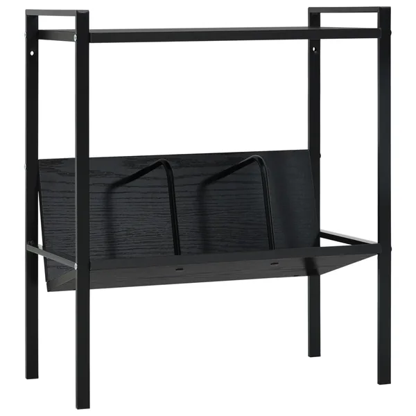 Bibliothèque 2 niveaux Noir 52x28x59 cm bois d'ingénierie