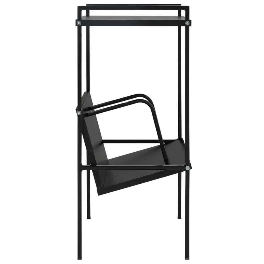 Bibliothèque 2 niveaux Noir 52x28x59 cm bois d'ingénierie - 4