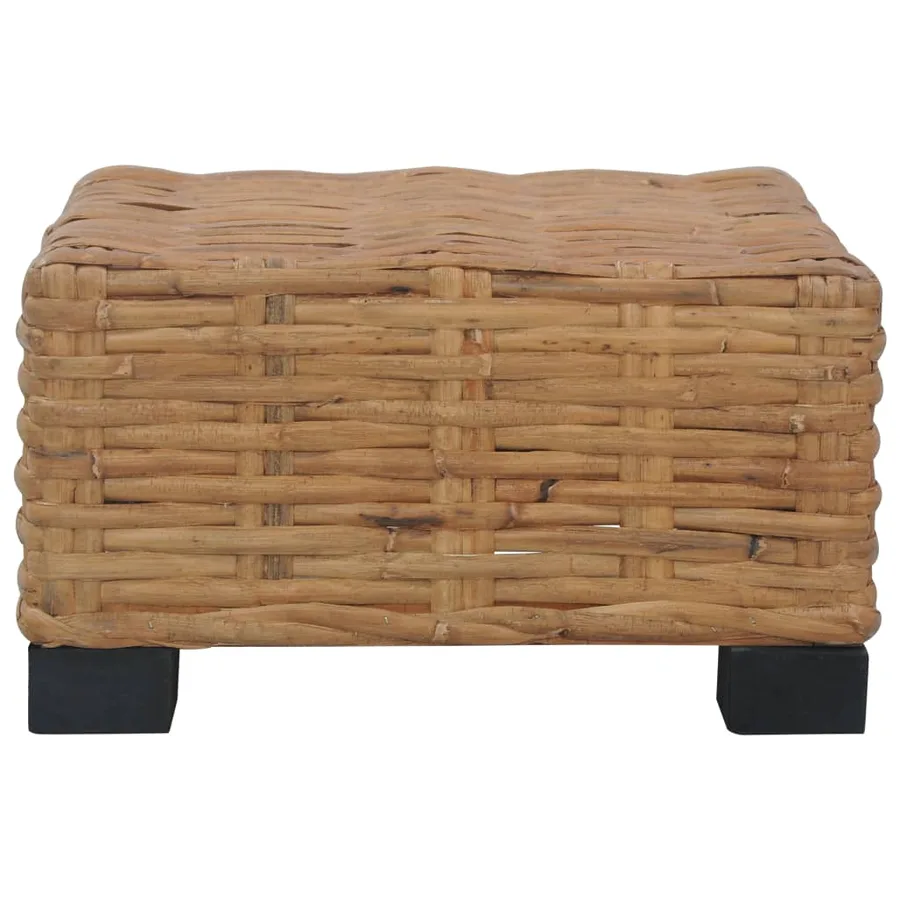 Table basse 47x47x28 cm rotin naturel - 2