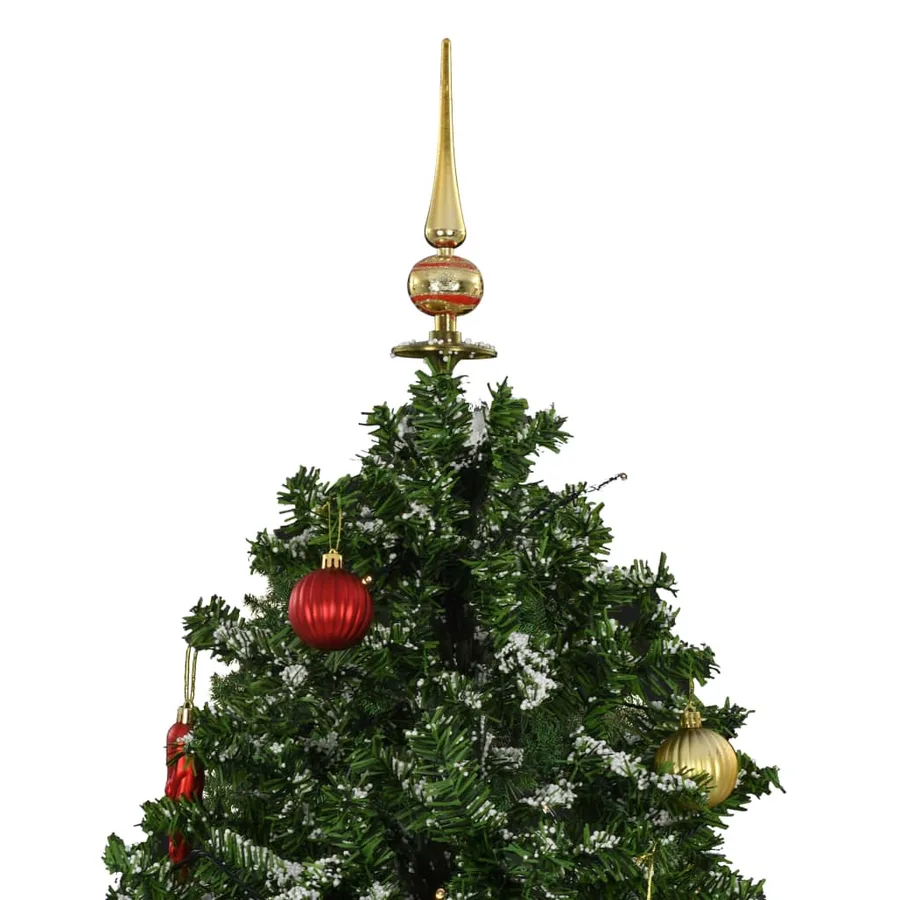 Arbre de Noël neigeux avec base de parapluie Vert 190 cm - 4