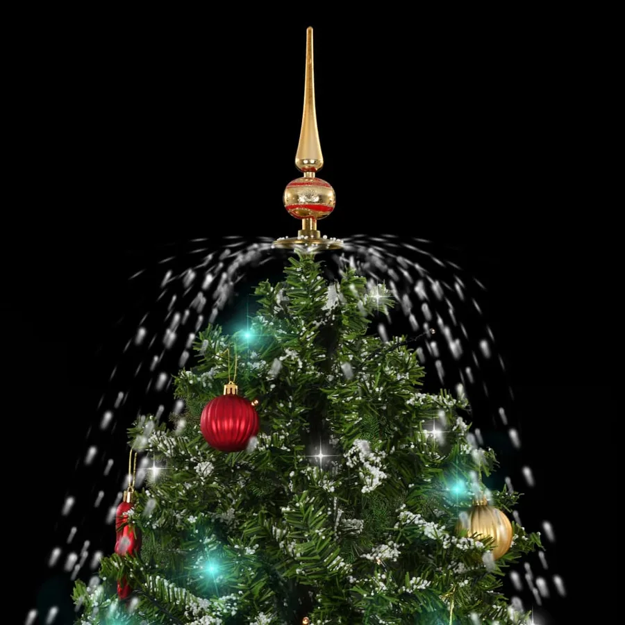 Arbre de Noël neigeux avec base de parapluie Vert 190 cm - 5