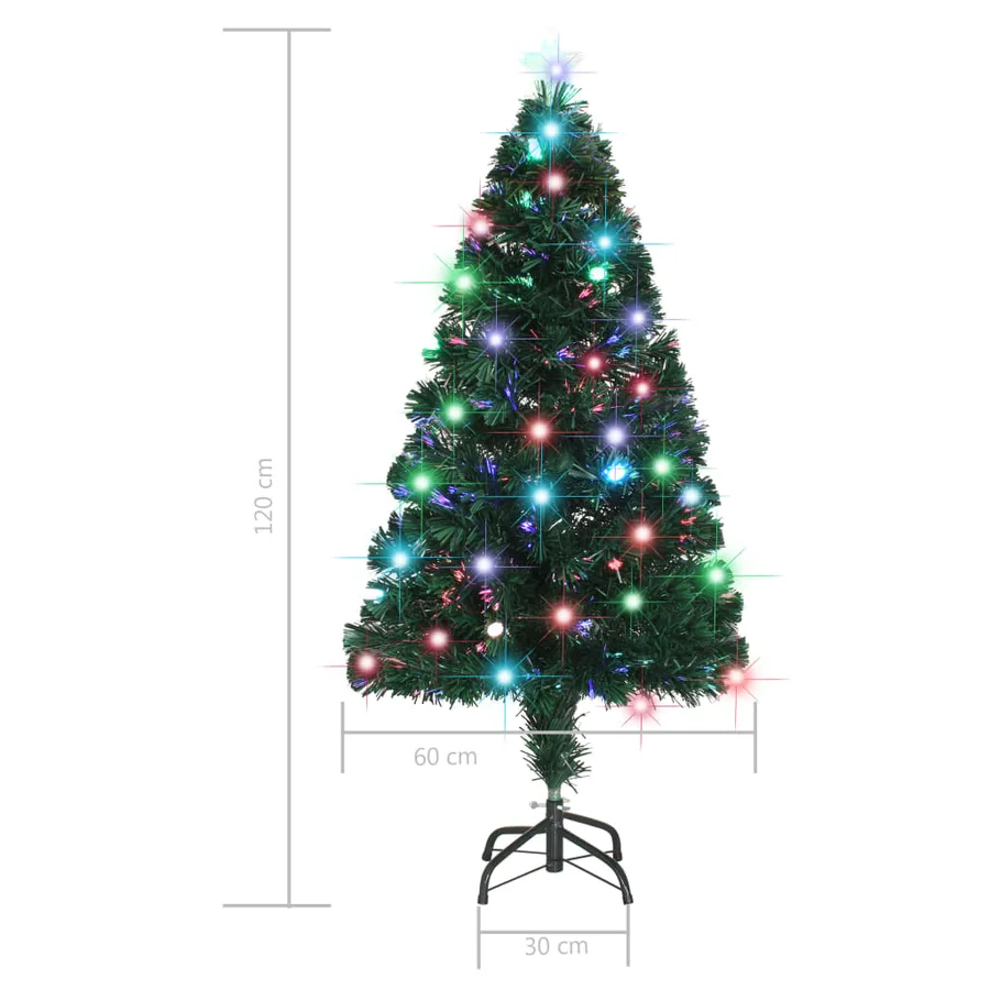 Arbre de Noël pré-éclairé avec support et LED 120 cm fibre optique - 10