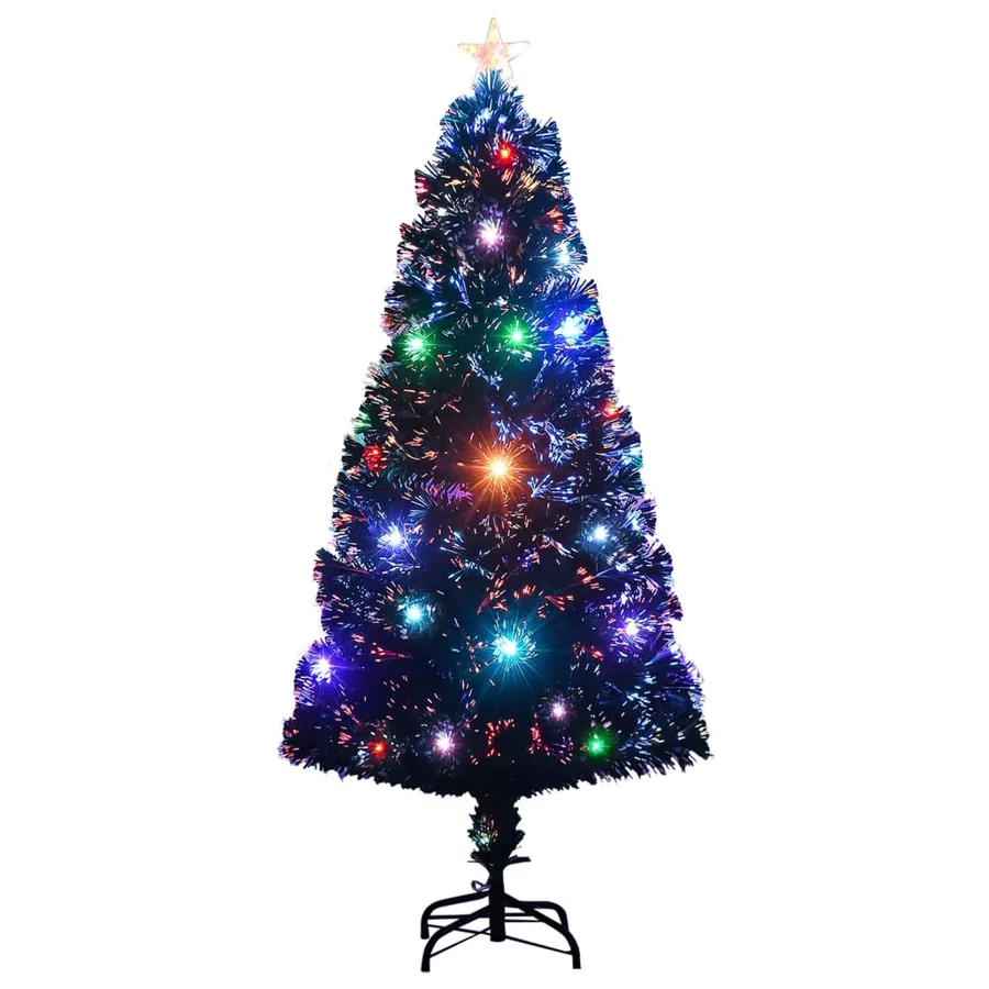 Arbre de Noël pré-éclairé avec support et LED 120 cm fibre optique - 2