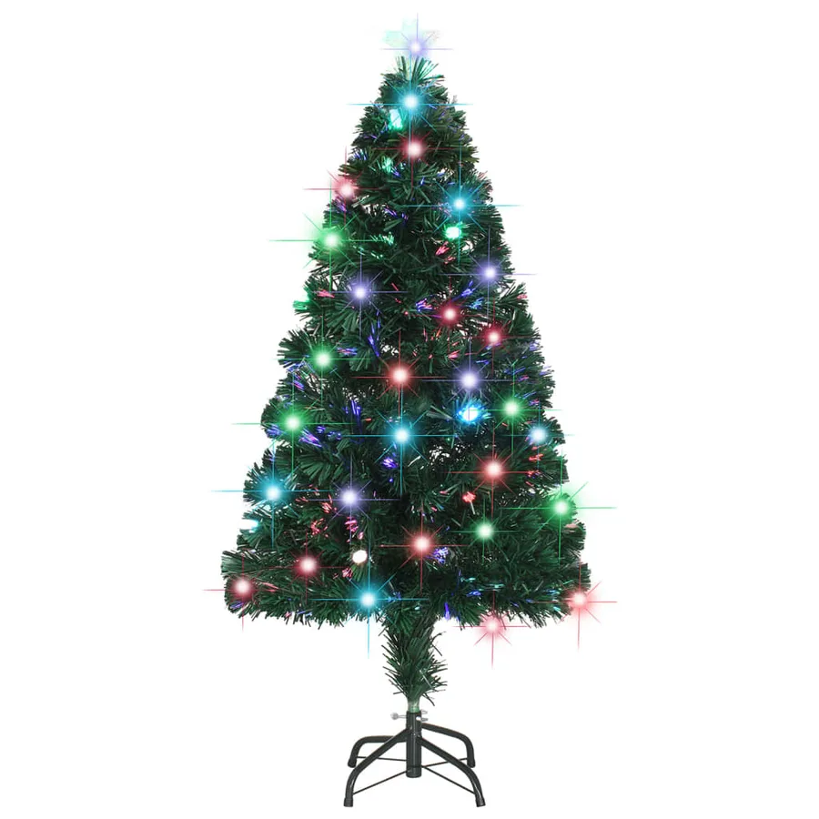 Arbre de Noël pré-éclairé avec support et LED 120 cm fibre optique - 3