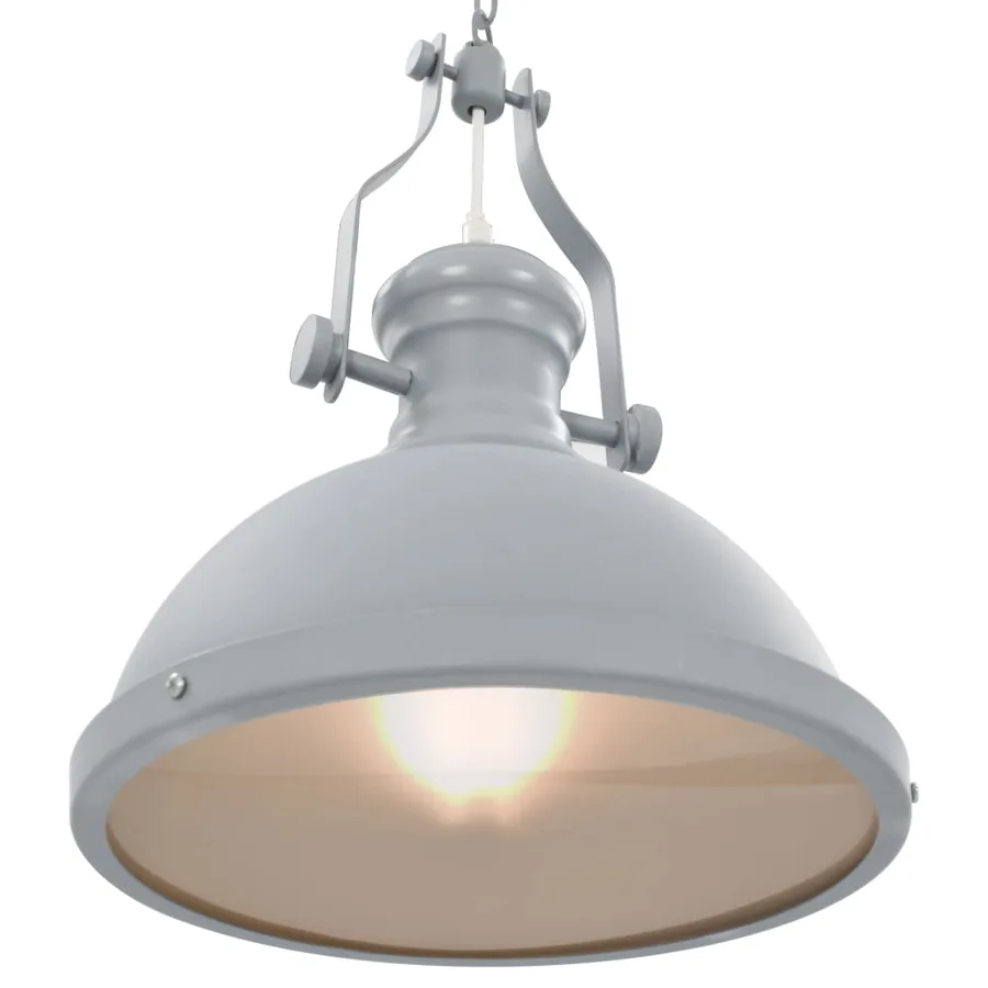 Plafonnier Gris Rond E27 - 5