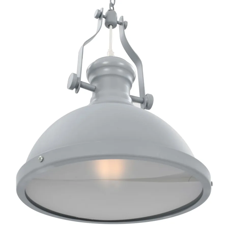 Plafonnier Gris Rond E27 - 6