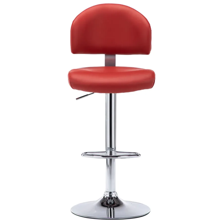 Tabouret de bar Rouge bordeaux Similicuir - 5