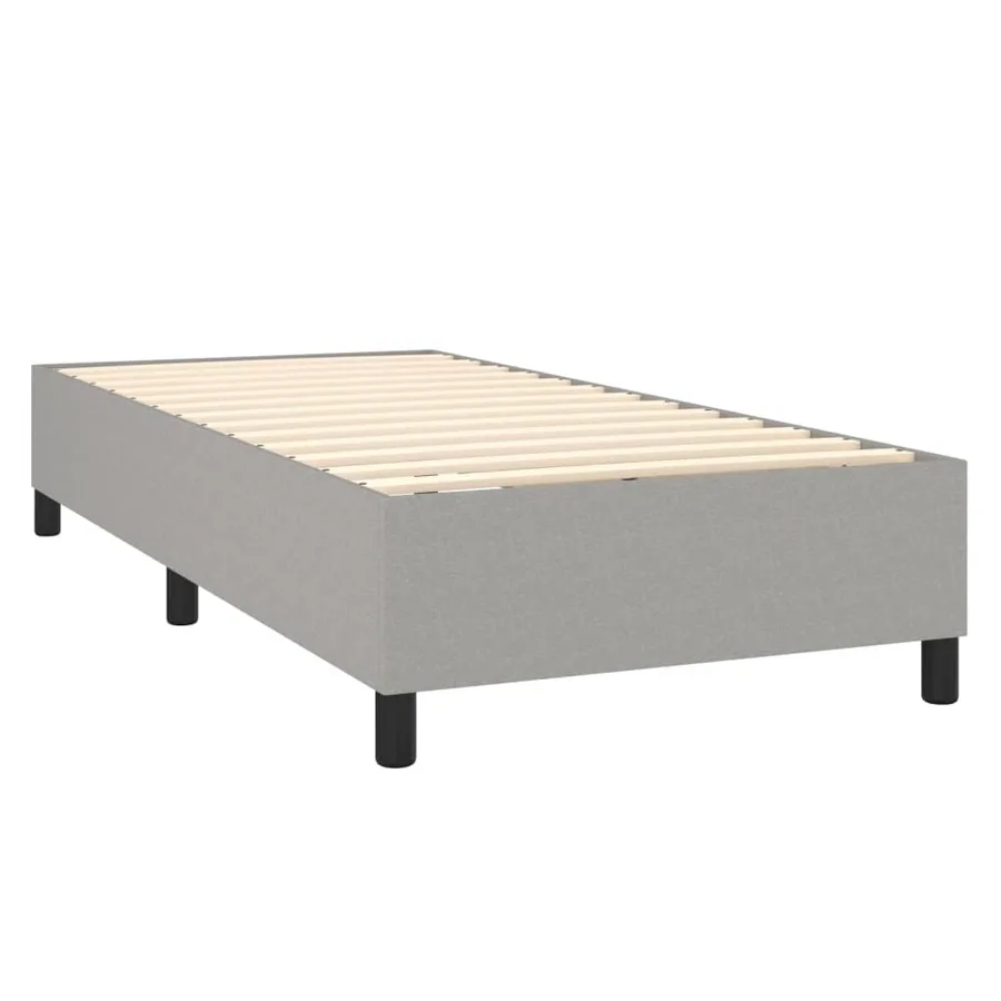 Sommier à lattes de lit matelas LED Gris clair 80x200cm Tissu - 5