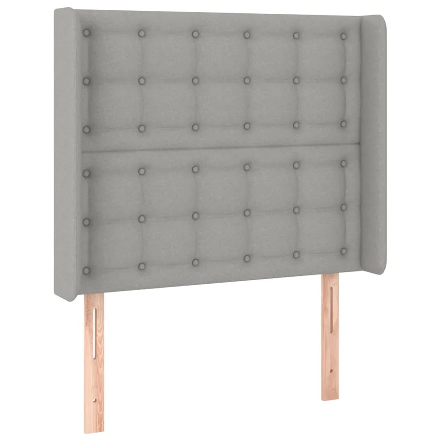 Sommier à lattes de lit matelas LED Gris clair 80x200cm Tissu - 7