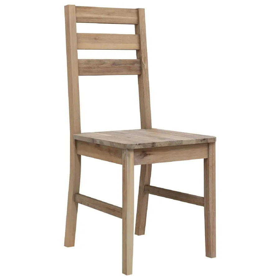 Chaises à manger lot de 2 bois d'acacia solide - 3