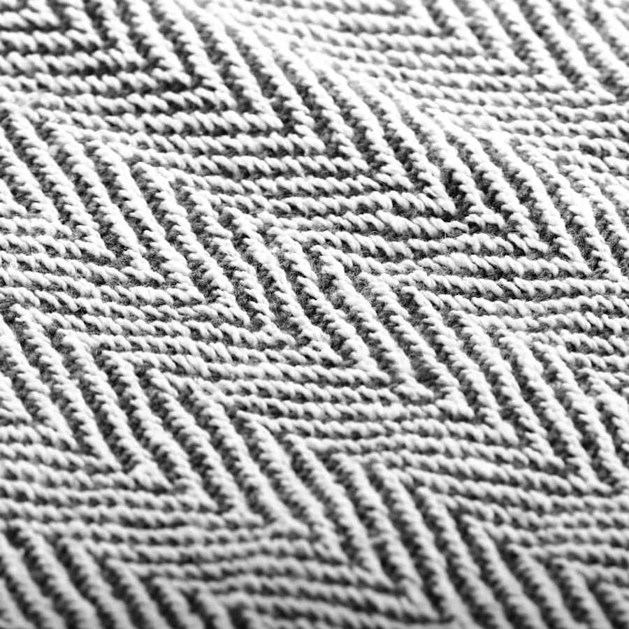 Couverture coton à chevrons 125x150 cm Bleu marine - 6
