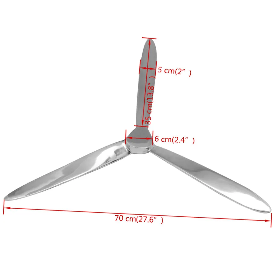 Hélice murale Aluminium Argenté 70 cm - 5
