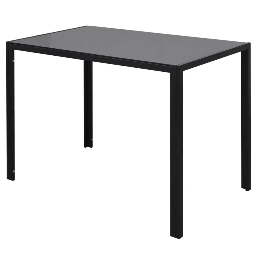 Ensemble de table à manger sept pièces noir - 3