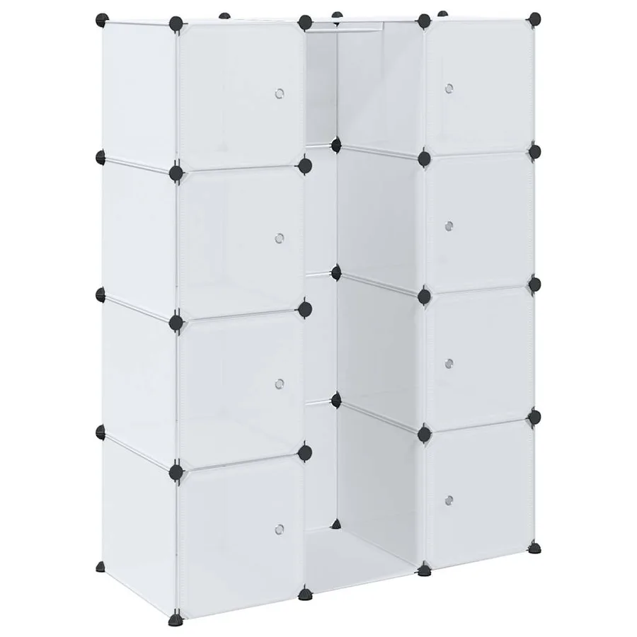 Armoire modulaire 9 compartiments 109x36,5x143 cm blanc - 2