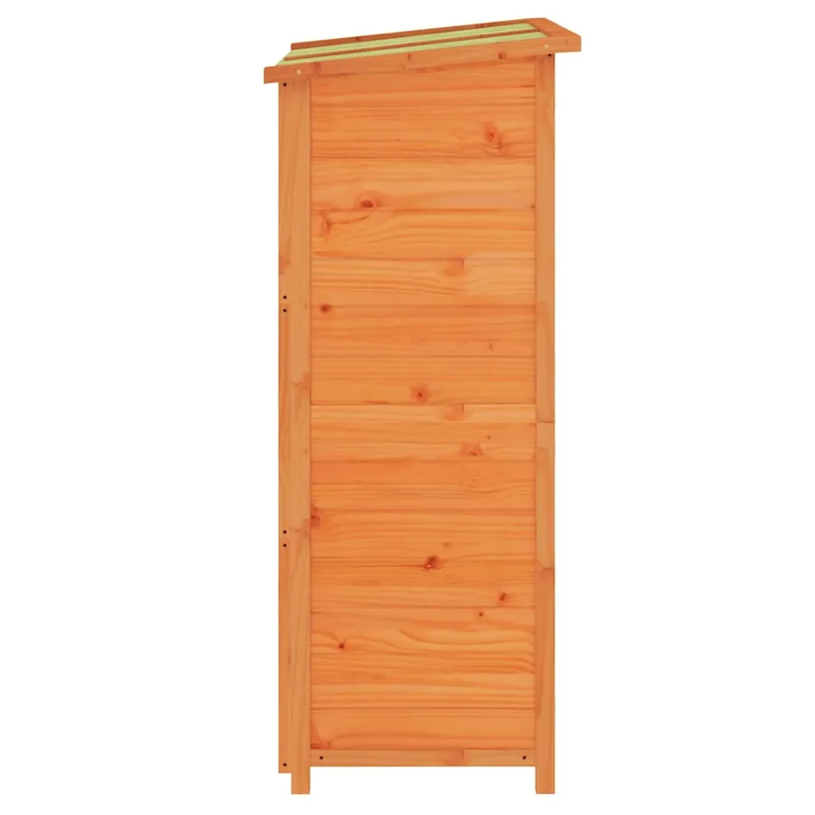 Abri à outils de jardin marron 83x57x140 cm bois massif pin - 6