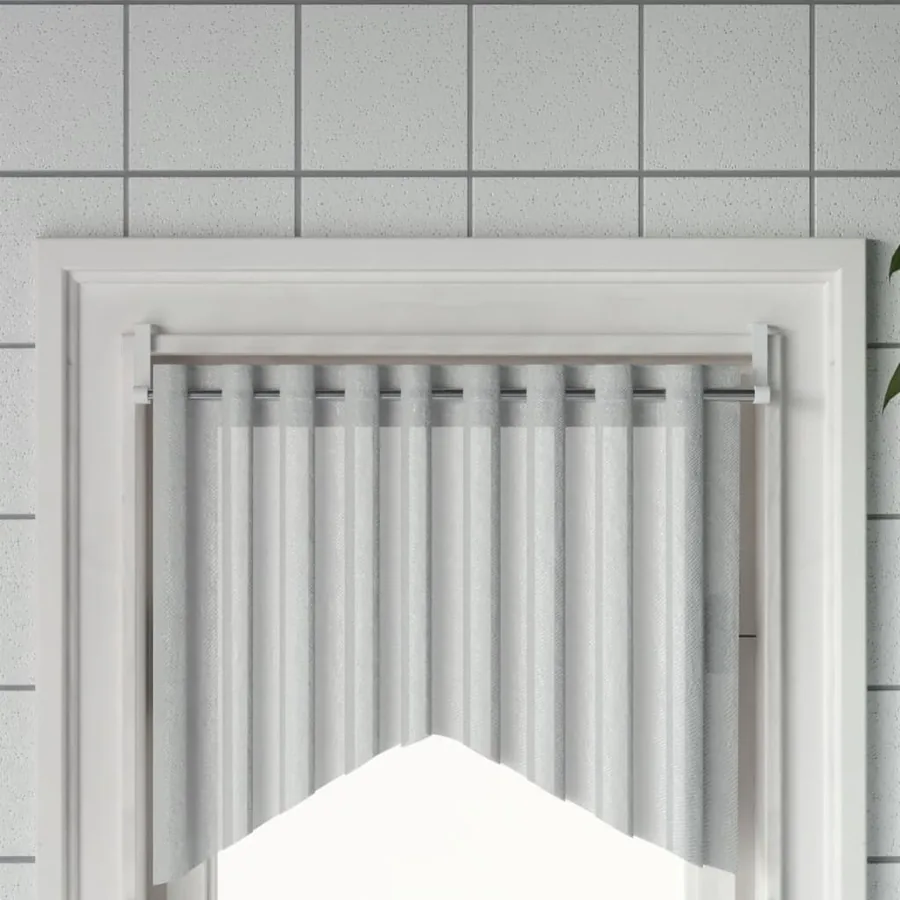 Tringles à rideau 2 pcs blanc et argenté 60-105 cm aluminium