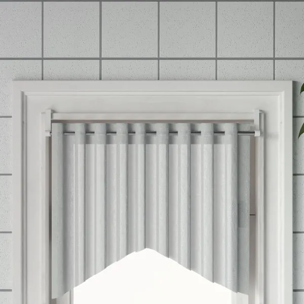 Tringles à rideau 2 pcs blanc et argenté 60-105 cm aluminium