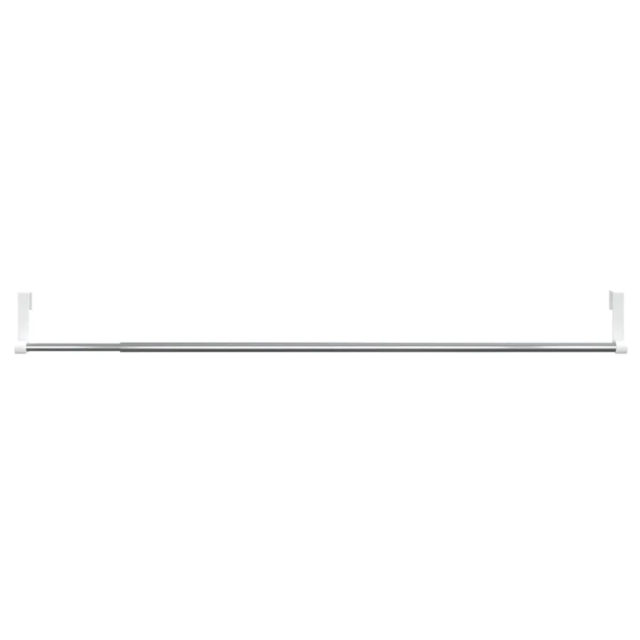 Tringles à rideau 2 pcs blanc et argenté 60-105 cm aluminium - 4
