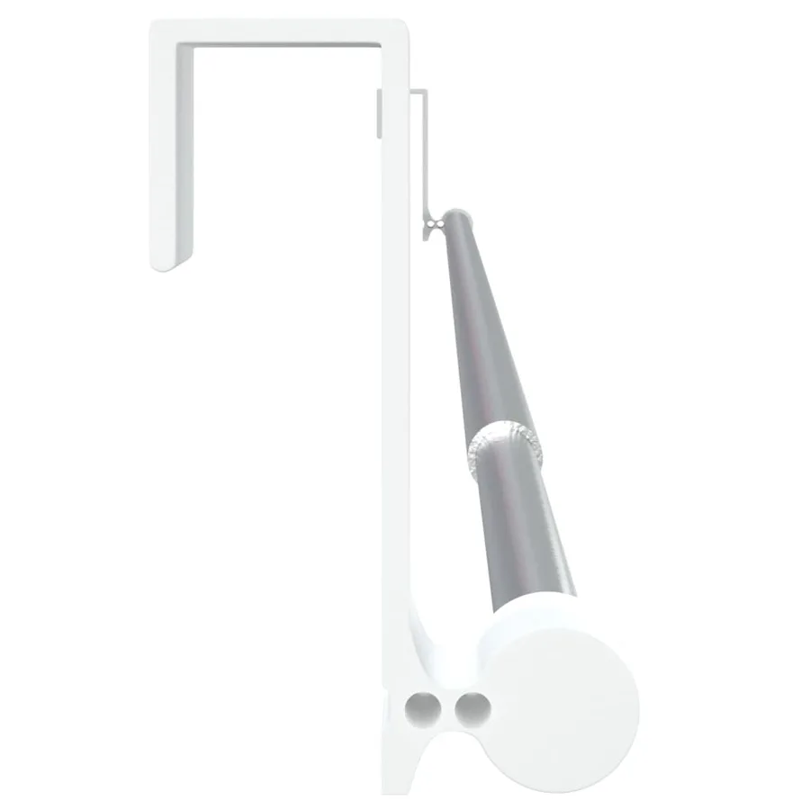 Tringles à rideau 2 pcs blanc et argenté 60-105 cm aluminium - 5