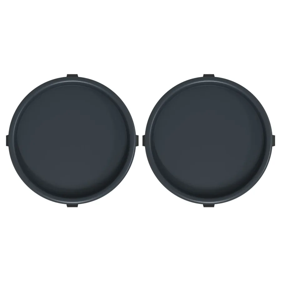 Chariots à plantes avec roues 2 pcs gris diamètre 34 cm 35 kg - 4