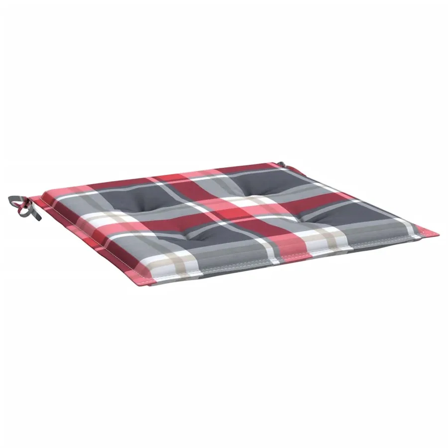 Coussins de chaise de jardin lot de 6 carreaux rouges 40x40x4cm - 4