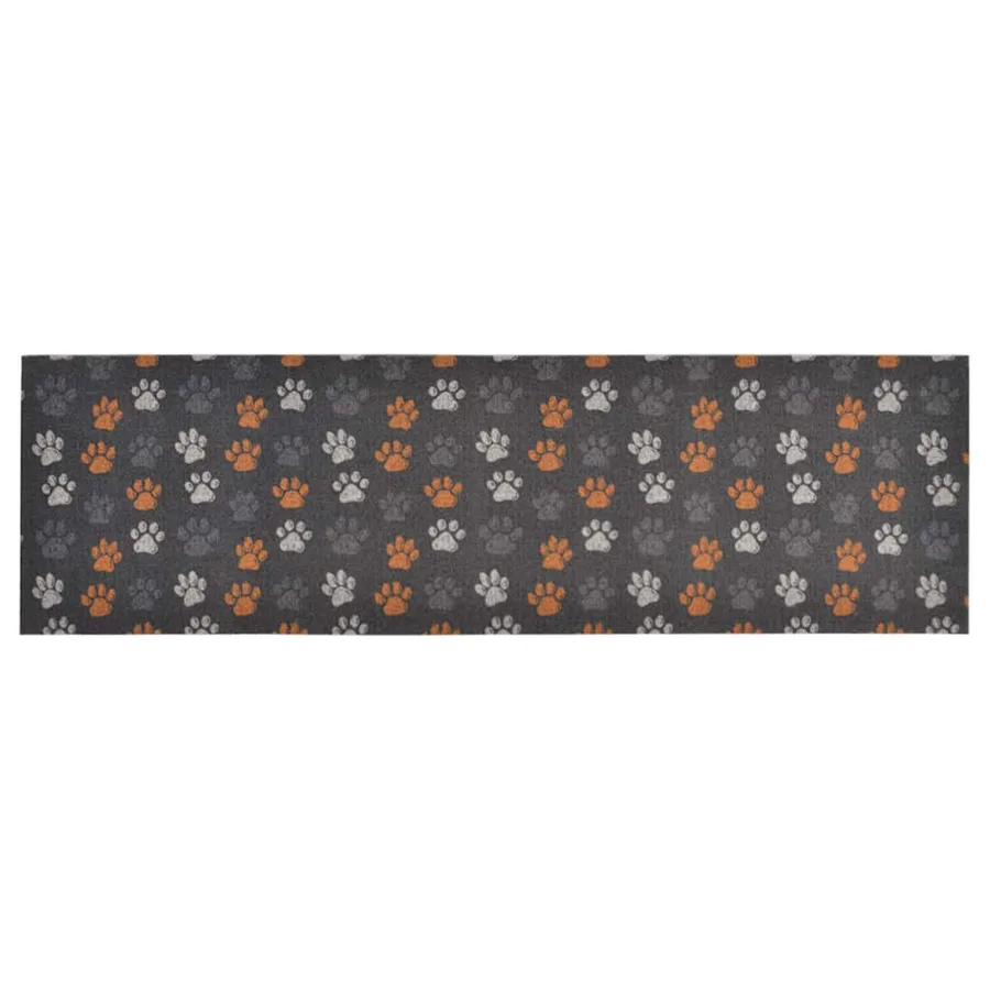 Tapis de cuisine lavable impression de pattes 60x180 cm velours - 2