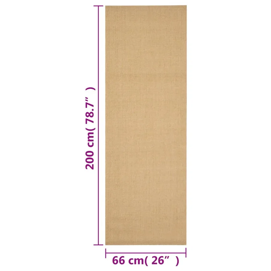 Tapis Sisal naturel 66x200 cm - 7
