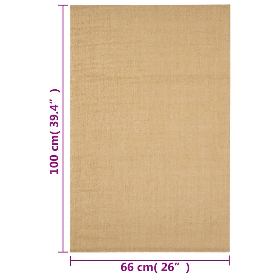 Tapis Sisal naturel 66x100 cm - 7