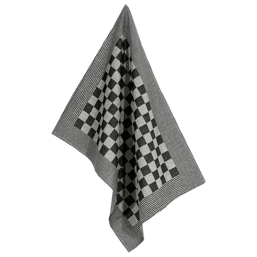 Ensemble de serviettes 50 pcs noir et blanc coton - 8