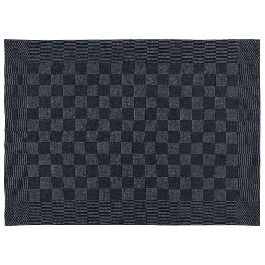 Ensemble de serviettes 10 pcs noir et gris coton - 9