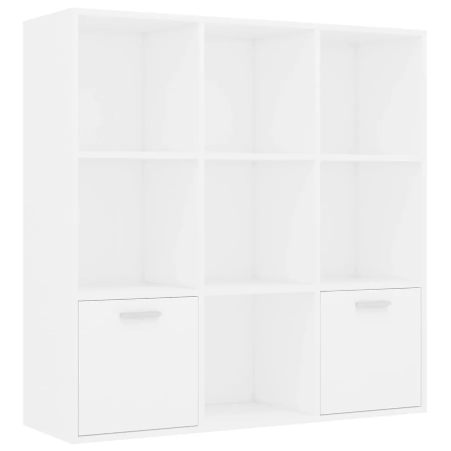 Bibliothèque Blanc 98x30x98 cm Bois d’ingénierie - 2