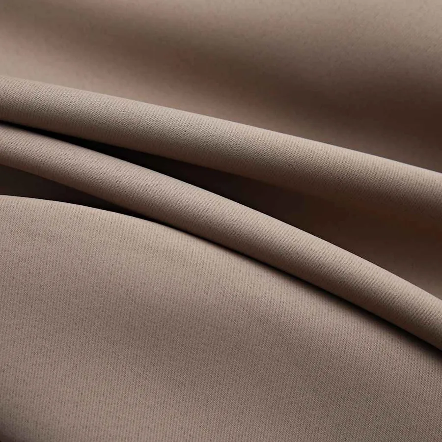 Rideaux occultants avec anneaux en métal 2 pcs Taupe 140x175 cm - 4