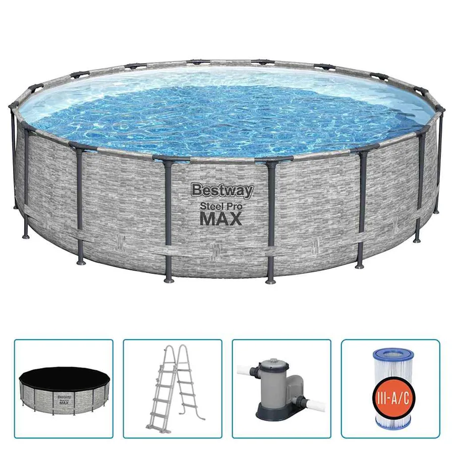 Bestway Piscine ronde Power Steel 488x122 cm - 2
