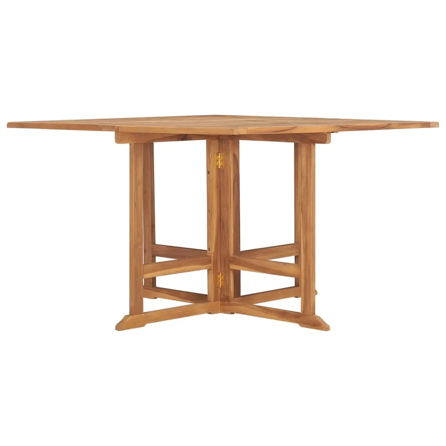 Table à dîner de jardin pliable 110x110x75 cm Teck massif - 2