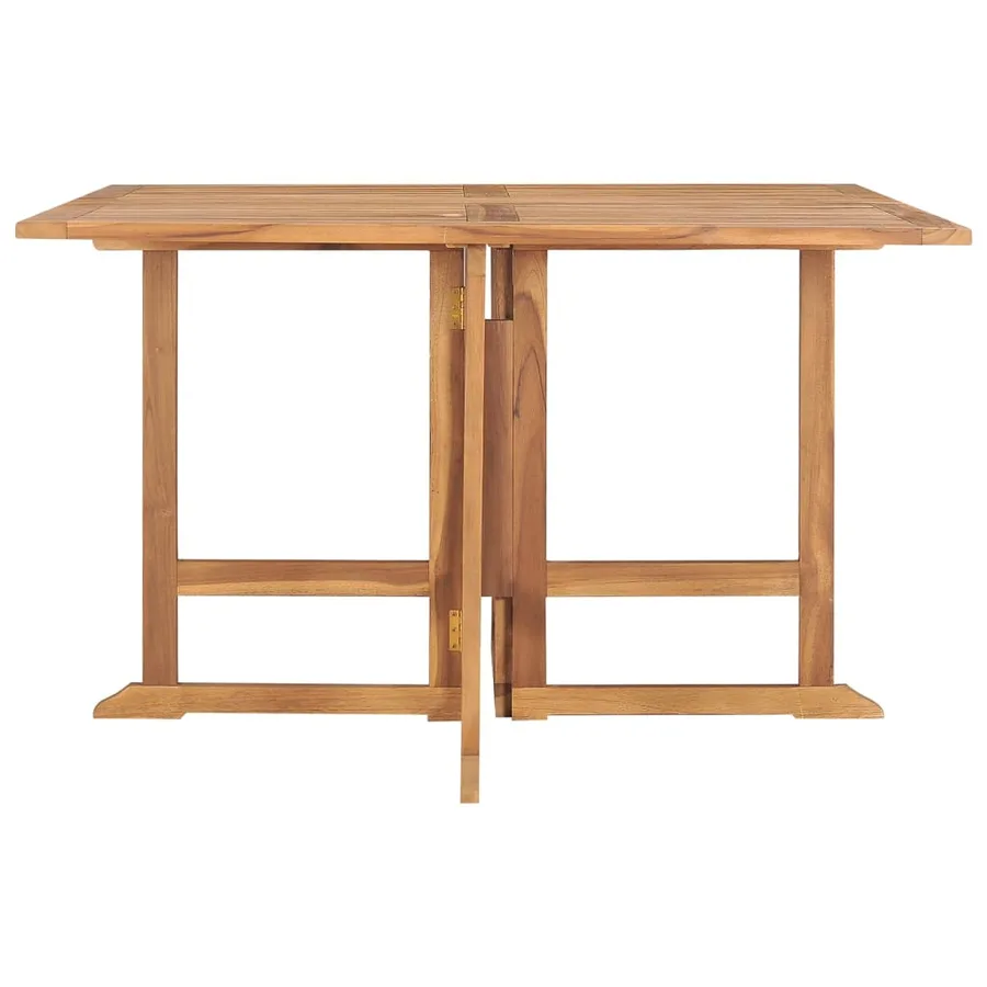 Table à dîner de jardin pliable 110x110x75 cm Teck massif - 3
