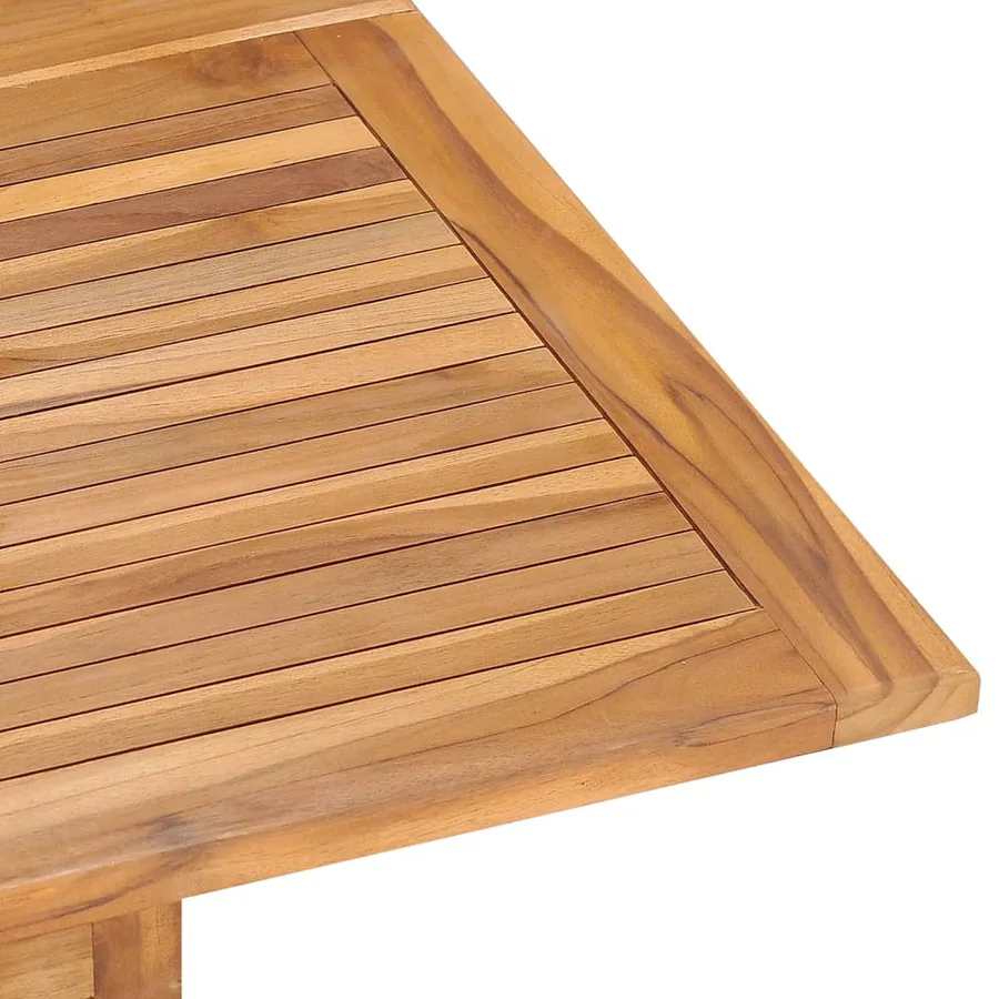 Table à dîner de jardin pliable 110x110x75 cm Teck massif - 6