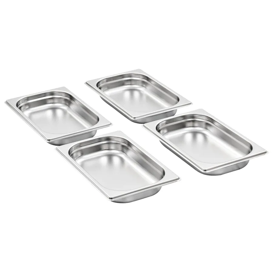 Récipients Gastronorm 12 pcs GN 1/4 40 mm Acier inoxydable - 2