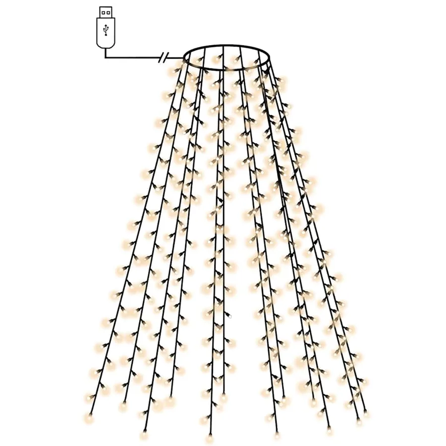Guirlande lumineuse d'arbre de Noël avec 180 LED 180 cm - 2