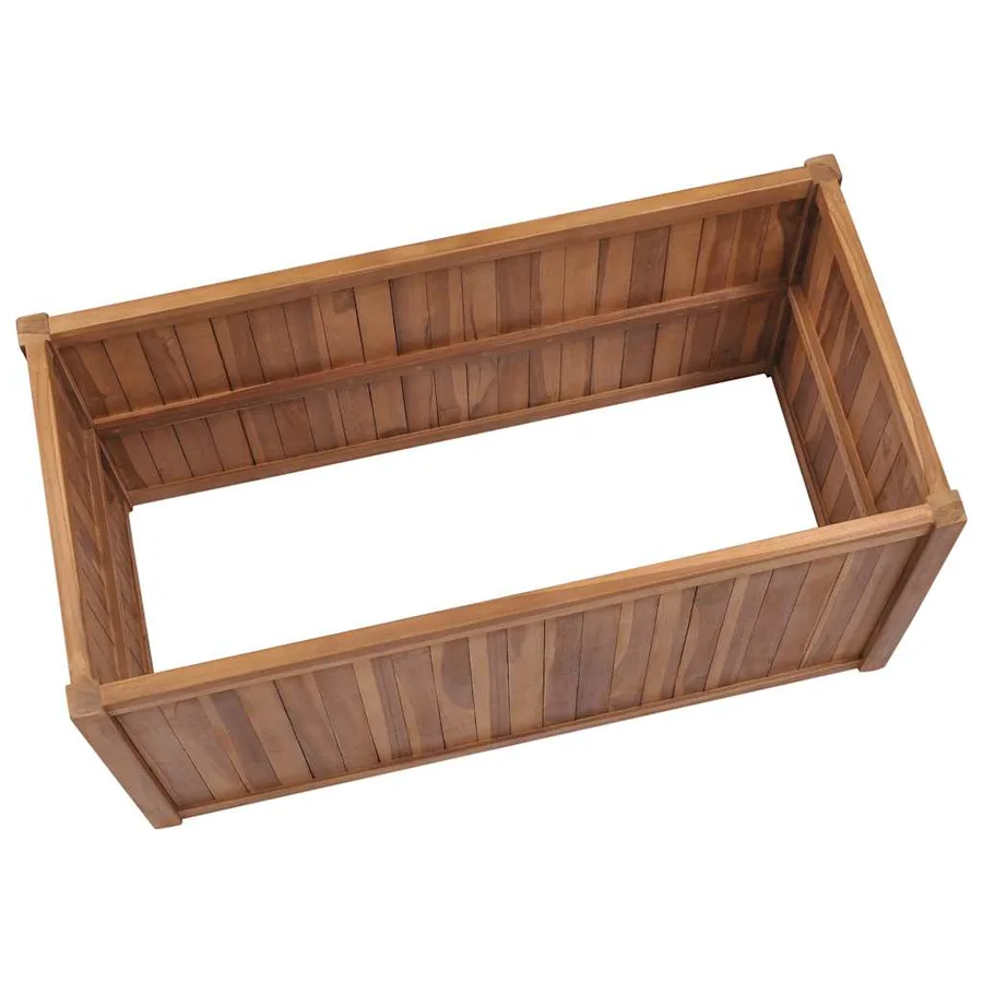 Lit surélevé 100x50x70 cm Bois de teck solide - 4