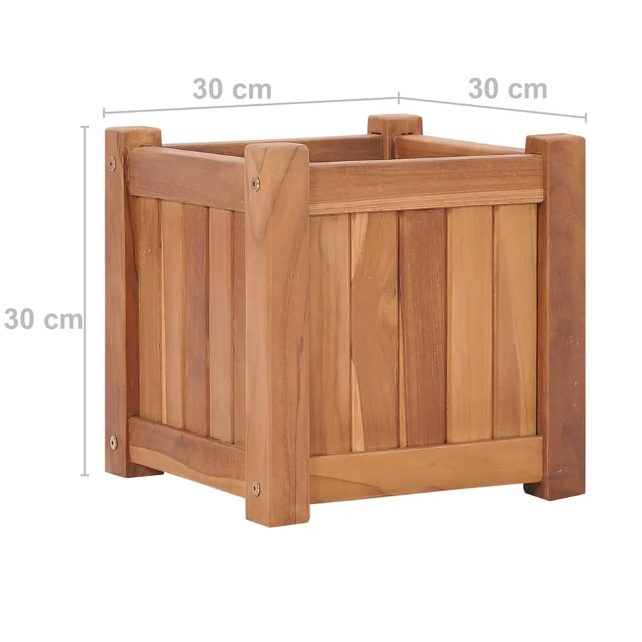 Lit surélevé 30x30x30 cm Bois de teck solide - 8