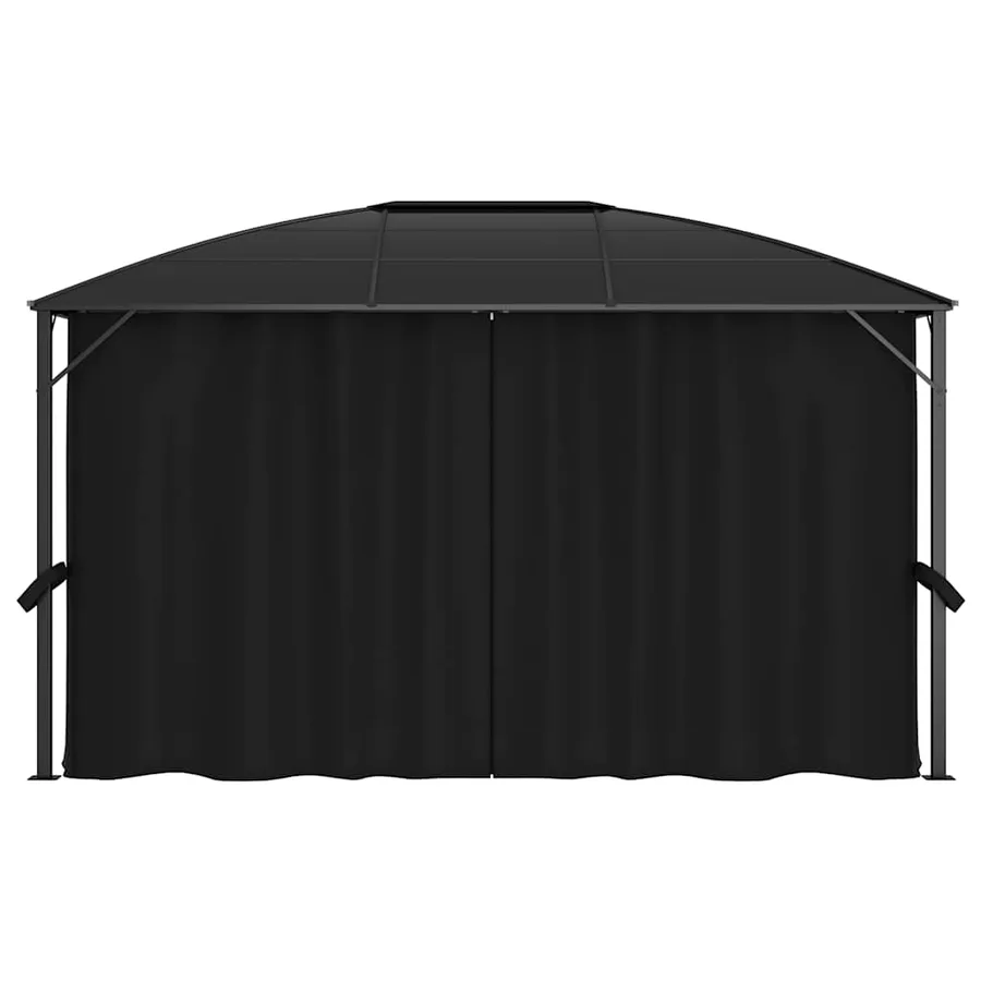 Tonnelle avec rideaux 400x300x265 cm Anthracite - 6