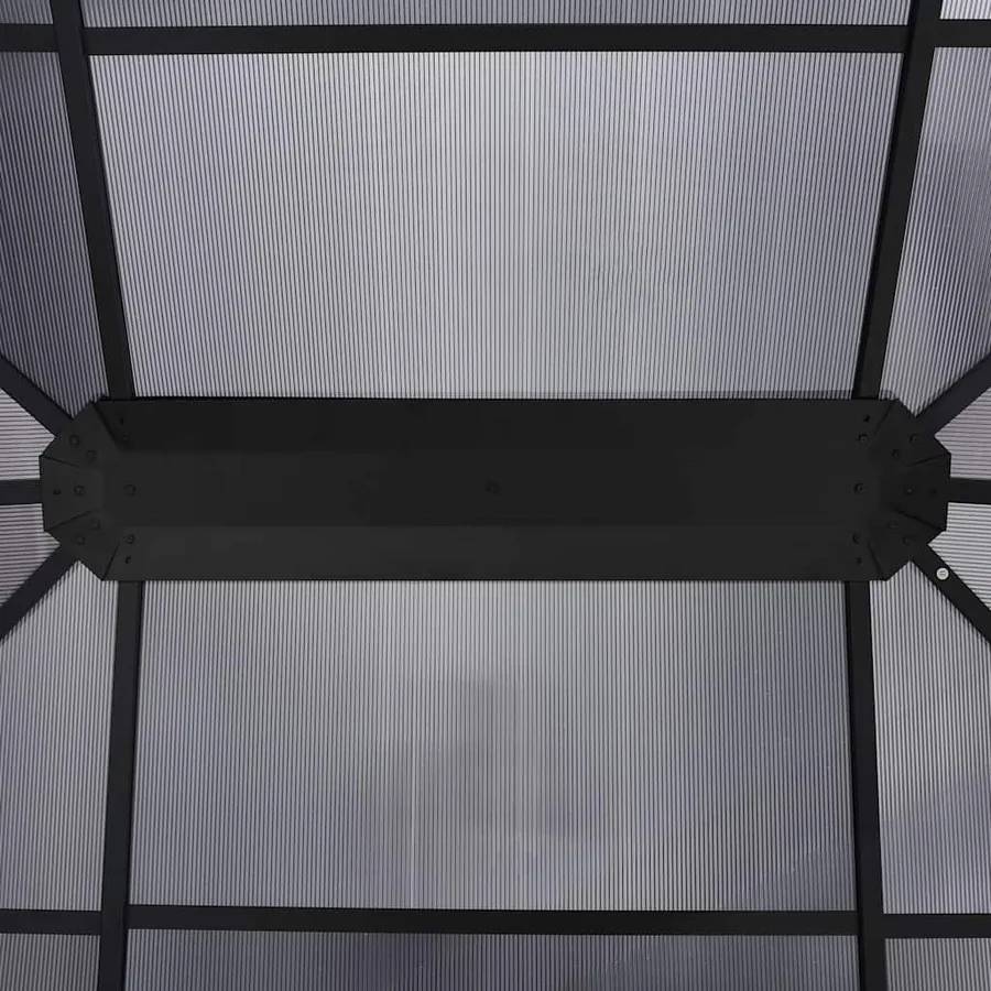 Tonnelle avec rideaux 400x300x265 cm Anthracite - 8