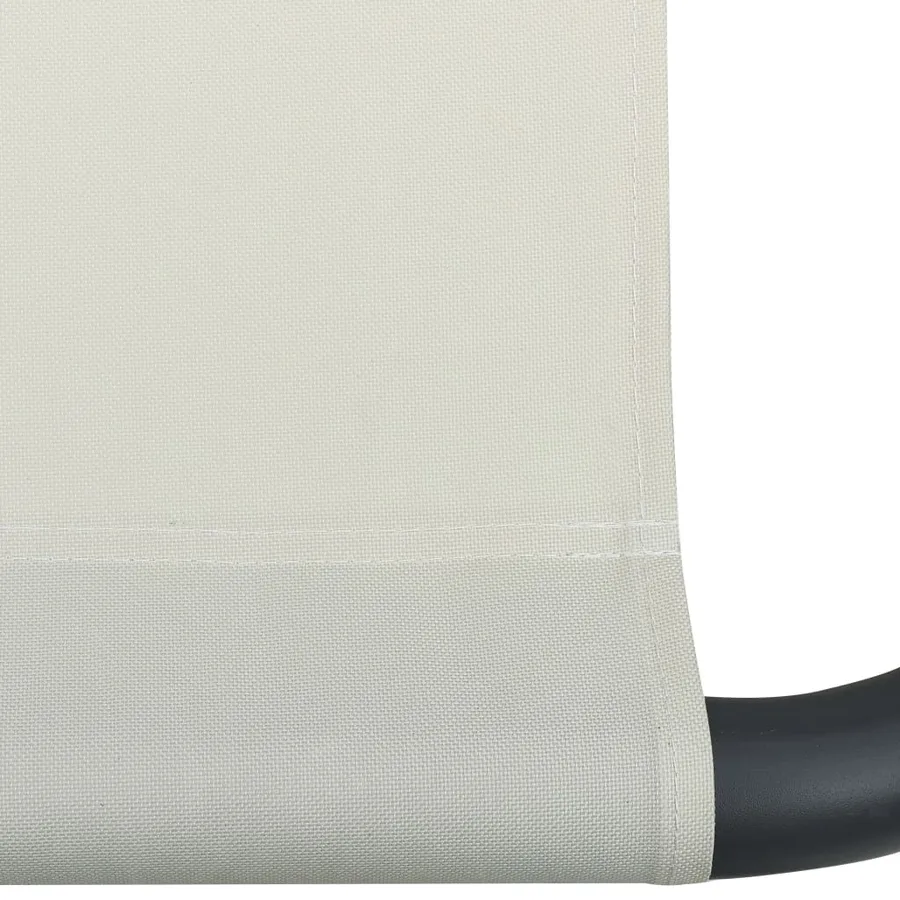Lit de jardin crème 200x90 cm acier - 6