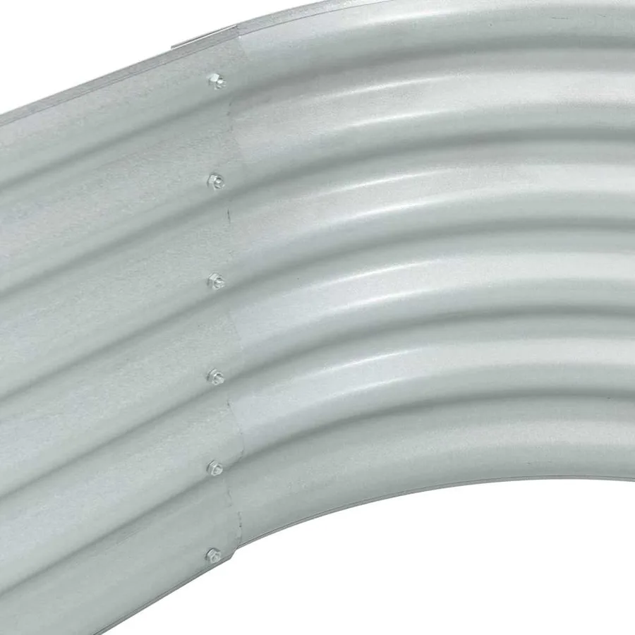 Lit surélevé de jardin 320x80x44 cm Acier galvanisé Argenté - 8