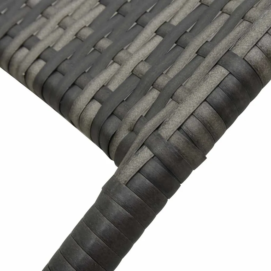 Chaise longue pliable résine tressée marron - 12